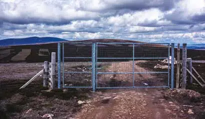 Image courtesy of Chris Townsend Electric fencing and gate on Millden Estate, Angus.